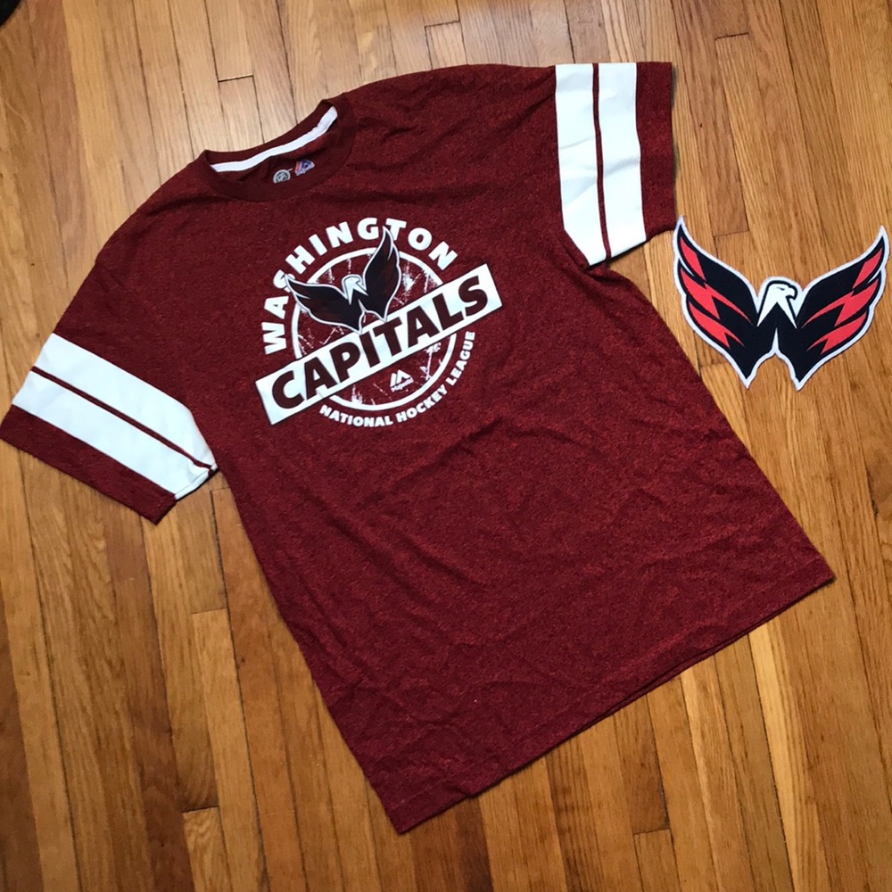 Men’s L Washington Capitals nhl shirt in red